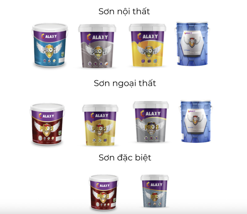 Các dòng sơn Pro Bilgroup đang cung cấp trên thị trường